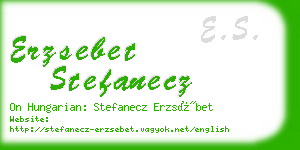 erzsebet stefanecz business card